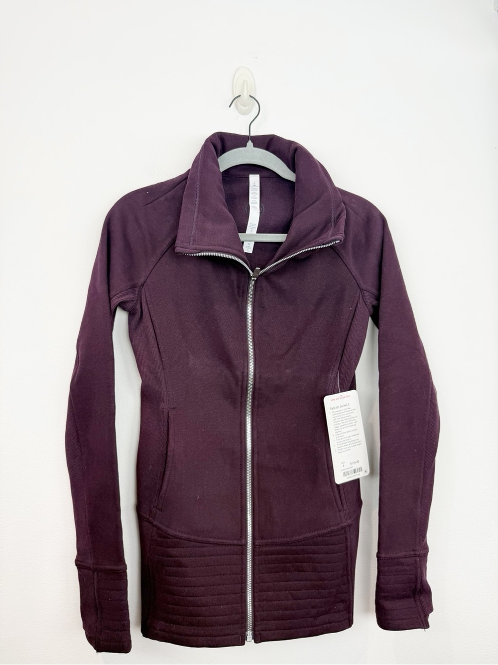 Lululemon Radiant Jacket II Black Cherry Size 4 NWT